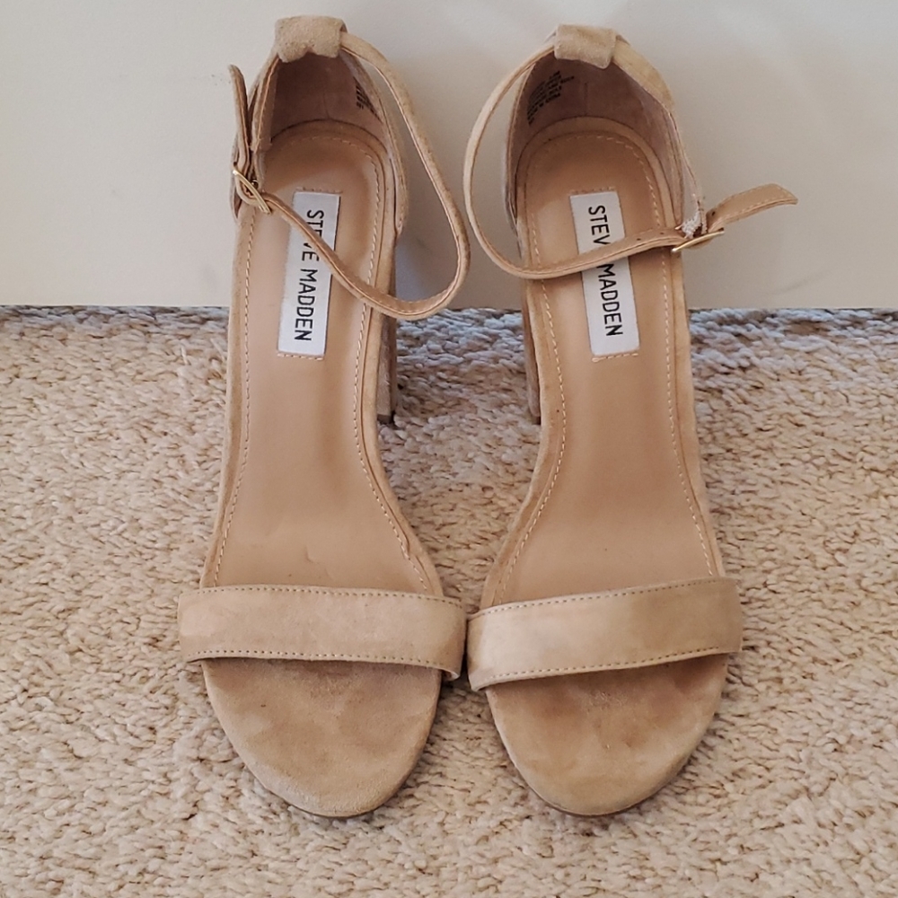 Steve Madden Tan Suede Heels